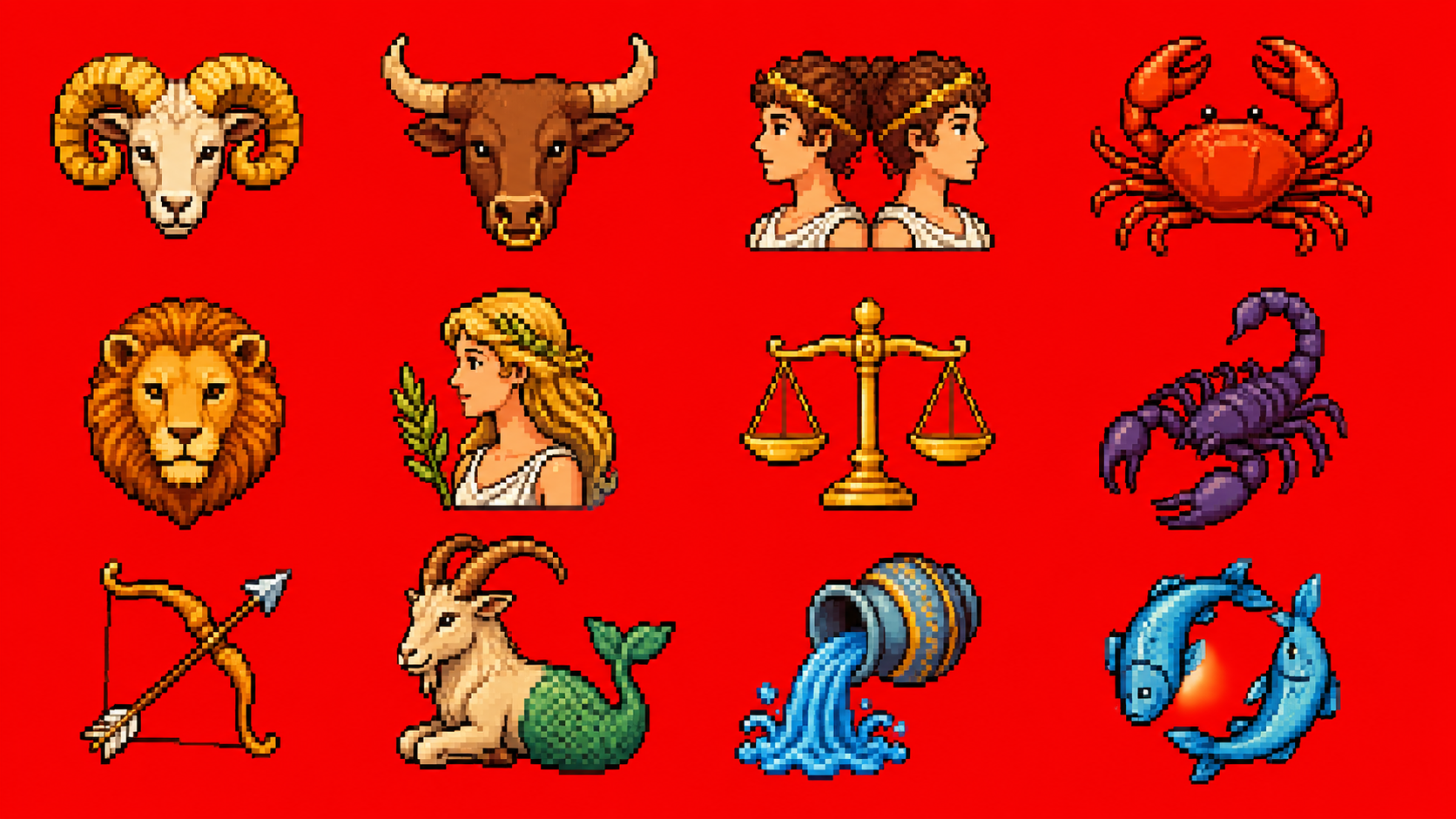 Zodiac wheel showing daily horoscope predictions for June 6, 2026 with astrological symbols and star map background